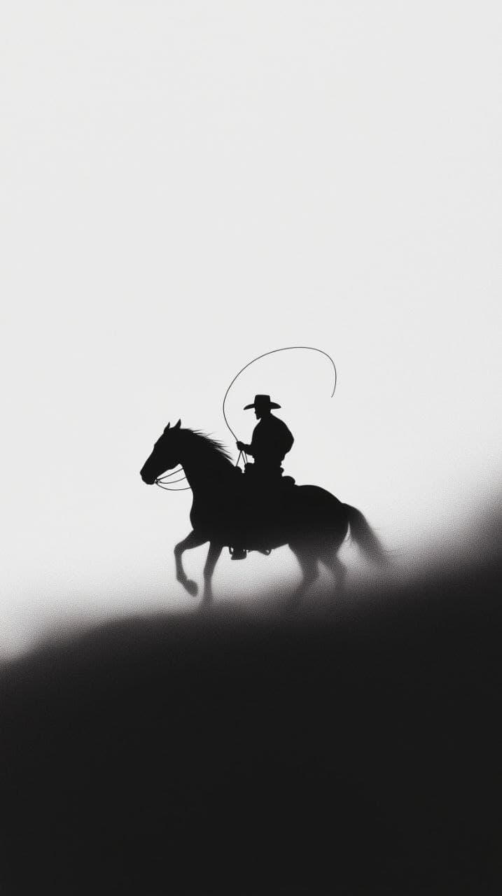 Midnight Gallop Vinyl Wallpaper- Premium Dark Mode Equestrian Decal